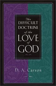 Book cover of The Difficult Doctrine of the Love of God