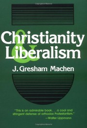 Book cover of Christianity and Liberalism
